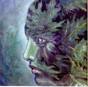 Profile Green Leaf Face